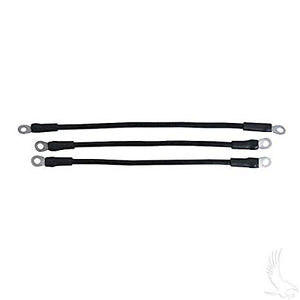 Battery Cable SET, Includes (1) 16" (2) 12" 6 gauge with 12V Batteries, Yamaha Drive