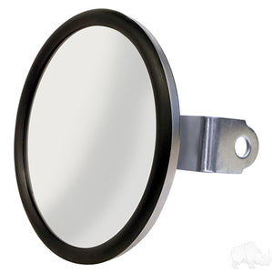 Mirror, Convex Side Mount Rear View, Stainless Steel