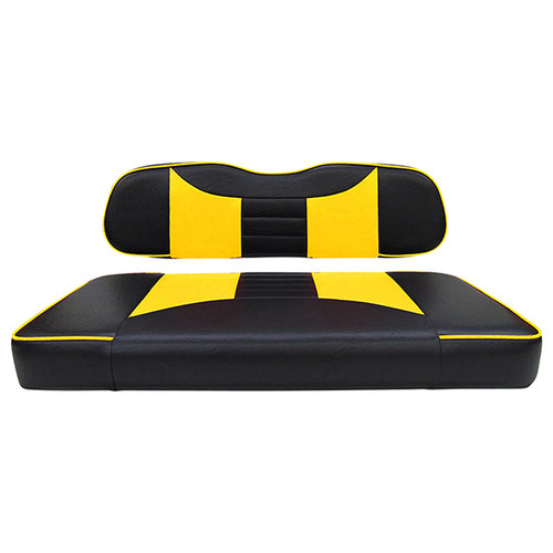 Cover Set, Front Seat Rally Black/Yellow, Club Car DS