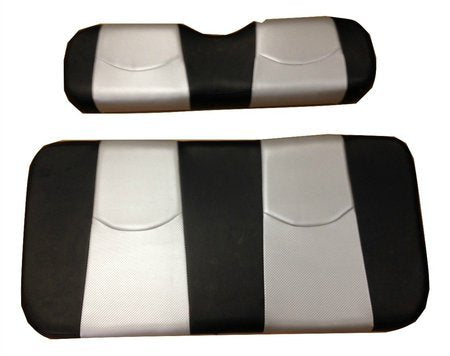 Seat Cover Set, Front Seat Sport Black/Silver, Club Car DS