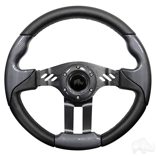 Steering Wheel, Aviator 5 Carbon Fiber Grip/Black Spokes 13