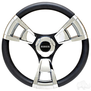 Fontana Steering Wheel, Chrome, Club Car E-Z-Go Hub