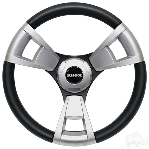 Fontana Steering Wheel, Brushed, Club Car E-Z-Go Hub