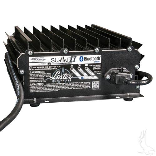 Battery Charger, Lester Summit Series II, 36-48V Auto Ranging Voltage 13-27A, E-Z-Go Industrial 48V