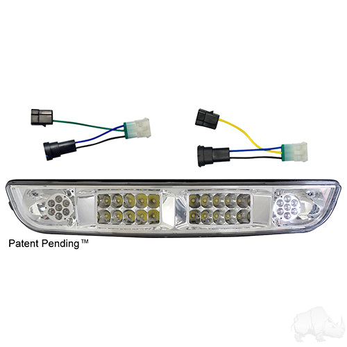 LED Headlight Bar, E-Z-Go Medalist/TXT 94-13 with Adapters for use with Factory Harness