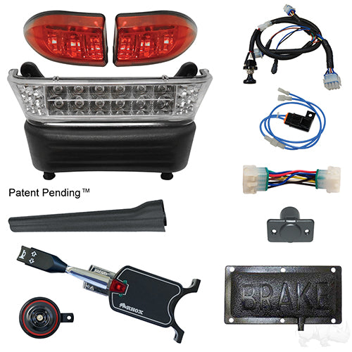 BYO LED Light Bar Kit, Club Car Precedent, Gas & Electric 04-08.5+, 12-48v, (Standard, Pedal Mount)