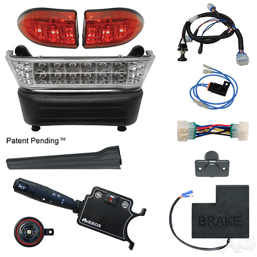 BYO LED Light Bar Kit, Club Car Precedent, Gas & Electric 04-08.5+, 12-48v, (Deluxe, OE Fit)