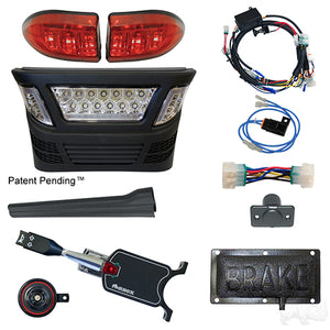 BYO LED Light Bar Kit, Club Car Precedent, Gas & Electric 04-08.5, 12-48v, (Standard, Pedal Mount)