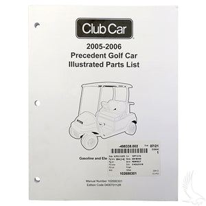 Parts Manual, Club Car Precedent Gas 05-06