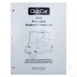 Parts Manual, Club Car Precedent 2015 Gas & Electric