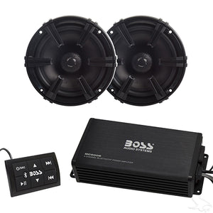 Bluetooth Audio Package with Boss 4x200 Watt Marine Grade Amp and 5.25