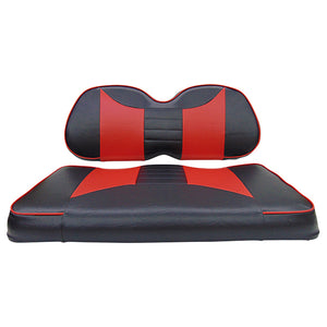 Seat Cover Set, Front Seat Rally Black/Red, Club Car Precedent