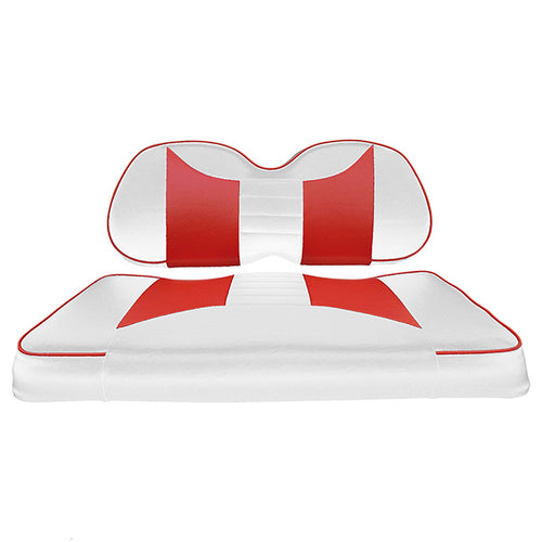Seat Cover Set, Front Seat Rally White/Red, Club Car Precedent