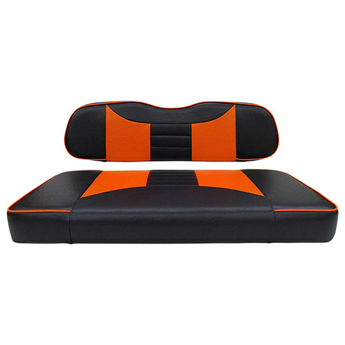 Cover Set, Front Seat Rally Black/Orange, Club Car DS