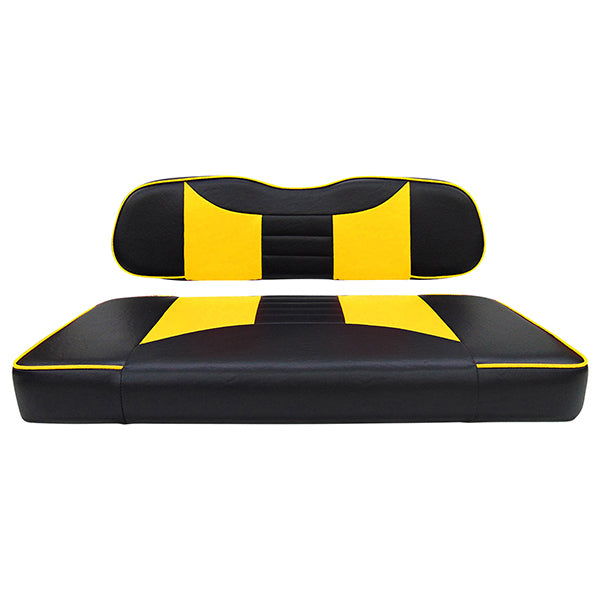 Cover Set, Front Seat Rally Black/Yellow, Club Car DS