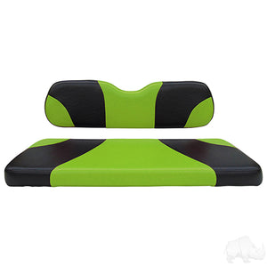 Cushion Set, RHOX Rhino Seat Sport Black/Green