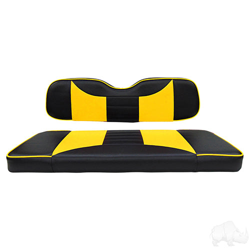 Cushion Set, RHOX Rhino Seat Rally Black/Yellow