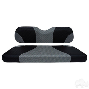 Cushion Set, Front Seat Sport Black Carbon Fiber/Gray Carbon Fiber, E-Z-Go TXT 96-13