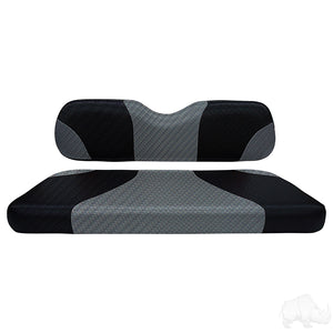 Cover Set, Front Seat Sport Black Carbon Fiber/Gray Carbon Fiber, E-Z-Go TXT, RXV 96-13