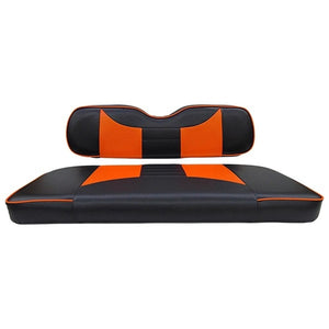 Cushion Set, Front Seat Rally Black/Orange, E-Z-Go TXT 14+