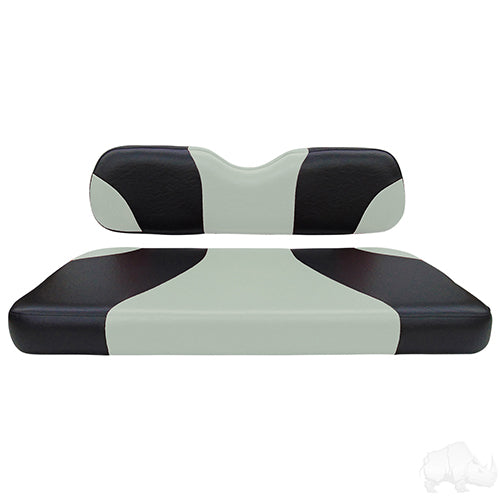 Cushion Set, Front Seat Sport Black/Silver, E-Z-Go TXT 96-13