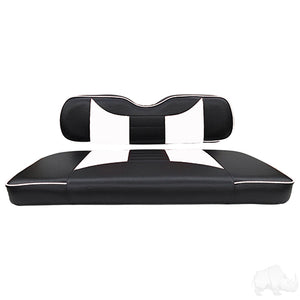 Cushion Set, Front Seat Rally Black/White, E-Z-Go TXT 96-13