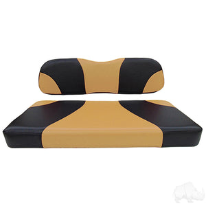 Cushion Set, Front Seat Sport Black/Tan, Club Car DS