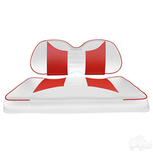 Cushion Set, Front Seat Rally White/Red, Club Car Precedent