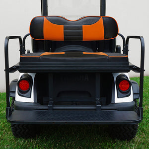 Seat Cover Set, Rally Black/Orange, Yamaha Drive and Drive2