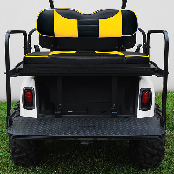RHOX Rhino Seat Kit, Rally Black/Yellow, E-Z-Go RXV
