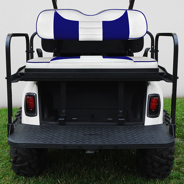RHOX Rhino Seat Kit, Rally White/Blue, E-Z-Go RXV