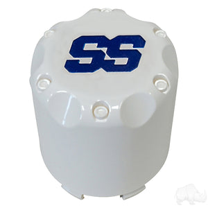 Center Cap, White with Blue SS