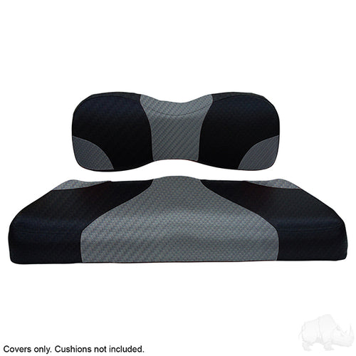 Seat Cover Set, Sport Black Carbon Fiber/Gray Carbon Fiber, Yamaha Drive and Drive2